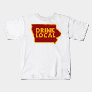 Iowa Drink Local Beer Kids T-Shirt